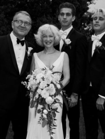 Jeremy Ruehlemann with his mom, stepfather and brother Sean Martini